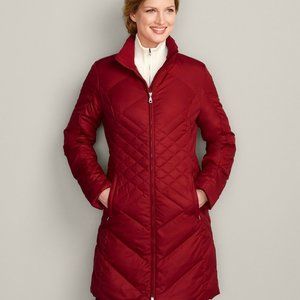 Eddie Bauer Essential Down Parka, Scarlett Red, Small, New with Tag